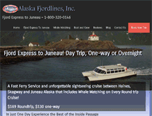 Tablet Screenshot of alaskafjordlines.com